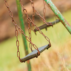 Image showing Closeup of swings
