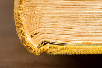 Image showing Close-up of an old book