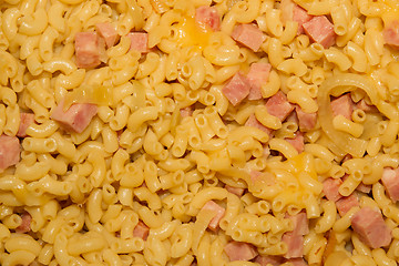 Image showing Close-up of macaroni and cheese