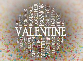 Image showing Valentine word cloud concept