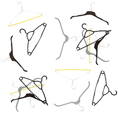 Image showing Set of coat hangers isolated 