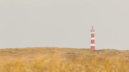 Image showing Red and white lighthouse