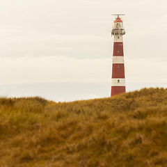 Image showing Red and white lighthouse