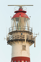 Image showing Red and white lighthouse