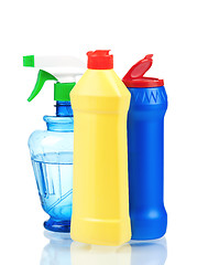 Image showing Plastic bottles