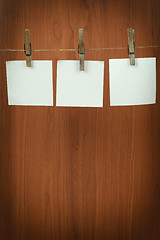 Image showing Memory note paper hanging on cord