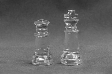 Image showing stock images of transparent glass chess