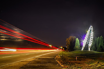 Image showing charlotte airport entrance sculpture