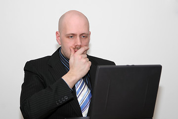 Image showing thoughtful-businessman