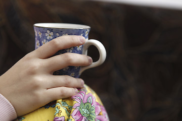 Image showing Woman with cofee