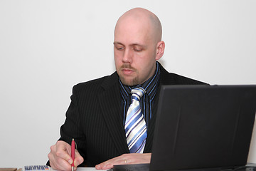 Image showing businessman-writing