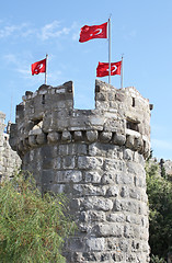 Image showing Tower in St Peter Castle, Bodrum, Turkey