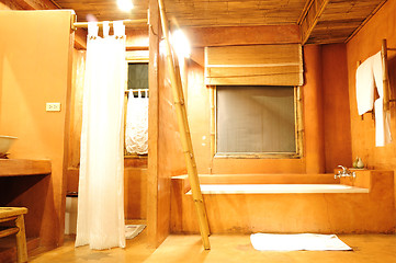 Image showing Inside of oriental style bathroom