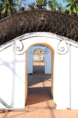 Image showing Ancient Golden carving door.