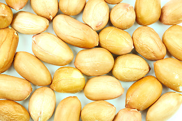 Image showing Peanuts - close up , on white background