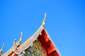 Image showing Buddhist temple's roof, Nan, Thailand. 