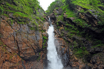 Image showing Waterfall with water flowing around 