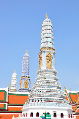 Image showing The pagoda of Wat Phra Kaew thailand 