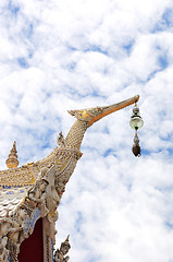 Image showing Elements of the decorations of the Grand Palace and Temple of Emerald Buddha in Bangkok, Thailand 