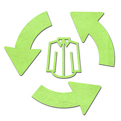 Image showing T-shirt with the recycle symbol 