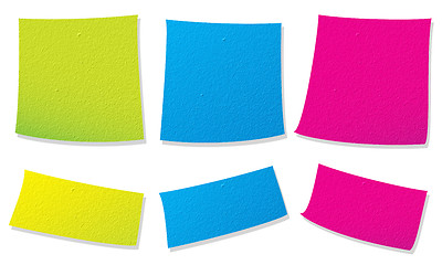 Image showing Colorful paper notes 