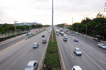 Image showing Traffic with motion blur (long exposure shot). 