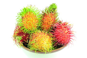 Image showing Rambutan fruit isolated on white background 