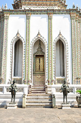 Image showing Ancient Golden carving door.