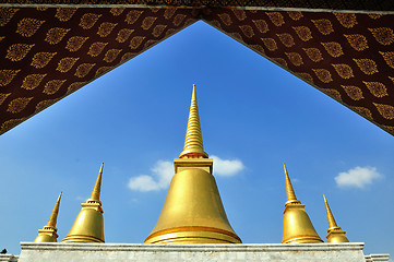 Image showing Nine-end Pagoda in The Temple of Marble Pali Canon(tripitaka)