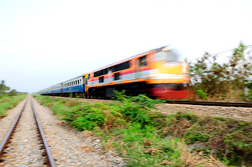 Image showing Railroad Track and Train 