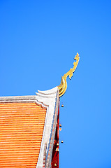 Image showing Buddhist temple's roof, Nan, Thailand. 