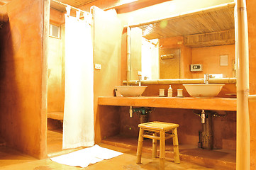 Image showing Inside of oriental style bathroom