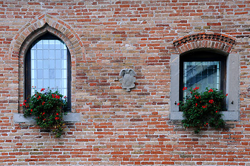 Image showing Windows of Medieval Castle