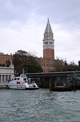 Image showing Grand Canal and Campanile of St.Mark's Basilica