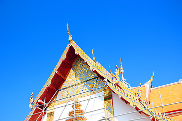 Image showing Buddhist temple's roof, Nan, Thailand. 