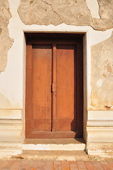 Image showing Ancient Golden carving door.