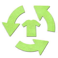 Image showing T-shirt with the recycle symbol 
