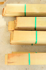 Image showing Stacked Construction Wood 