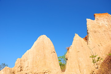 Image showing Soil columns within the national park of Thailand 