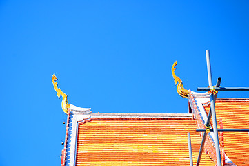 Image showing Buddhist temple's roof, Nan, Thailand. 