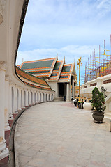 Image showing An old Buddhist temple against the sky 