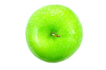 Image showing fresh green apple on white background