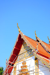 Image showing Buddhist temple's roof, Nan, Thailand. 