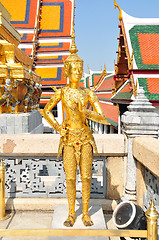 Image showing Kinnari statue at Wat Phra Kaew , Thailand 