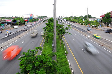 Image showing Traffic with motion blur (long exposure shot). 