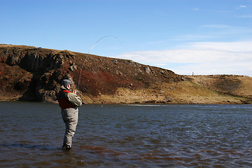 Image showing flyfishing