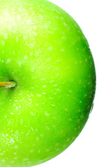 Image showing fresh green apple on white background