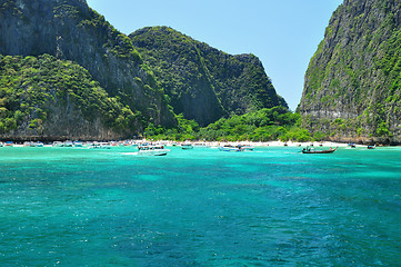 Image showing Tropical beach, Maya Bay, Andaman Sea,Thailand 