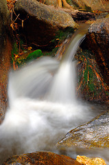 Image showing Waterfall with water flowing around 