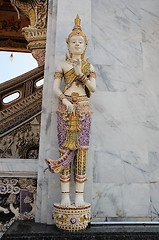 Image showing Kinnari statue at Wat Phra Kaew , Thailand 